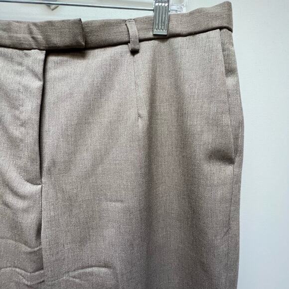 Pendleton Tan Wide Leg Virgin Wool Dress Pants, Trousers Size 10 - Picture 2 of 7